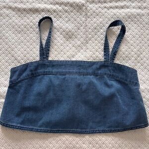 Aritzia Blue Denim Crop Top